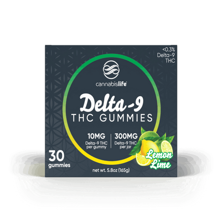 Cannabis Life LEMON LIME DELTA-9 GUMMIES - (30CT) 300MG Best Sales Price - Gummies