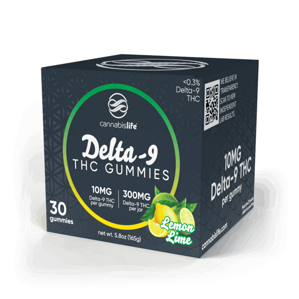Cannabis Life LEMON LIME DELTA-9 GUMMIES - (30CT) 300MG Best Sales Price - Gummies
