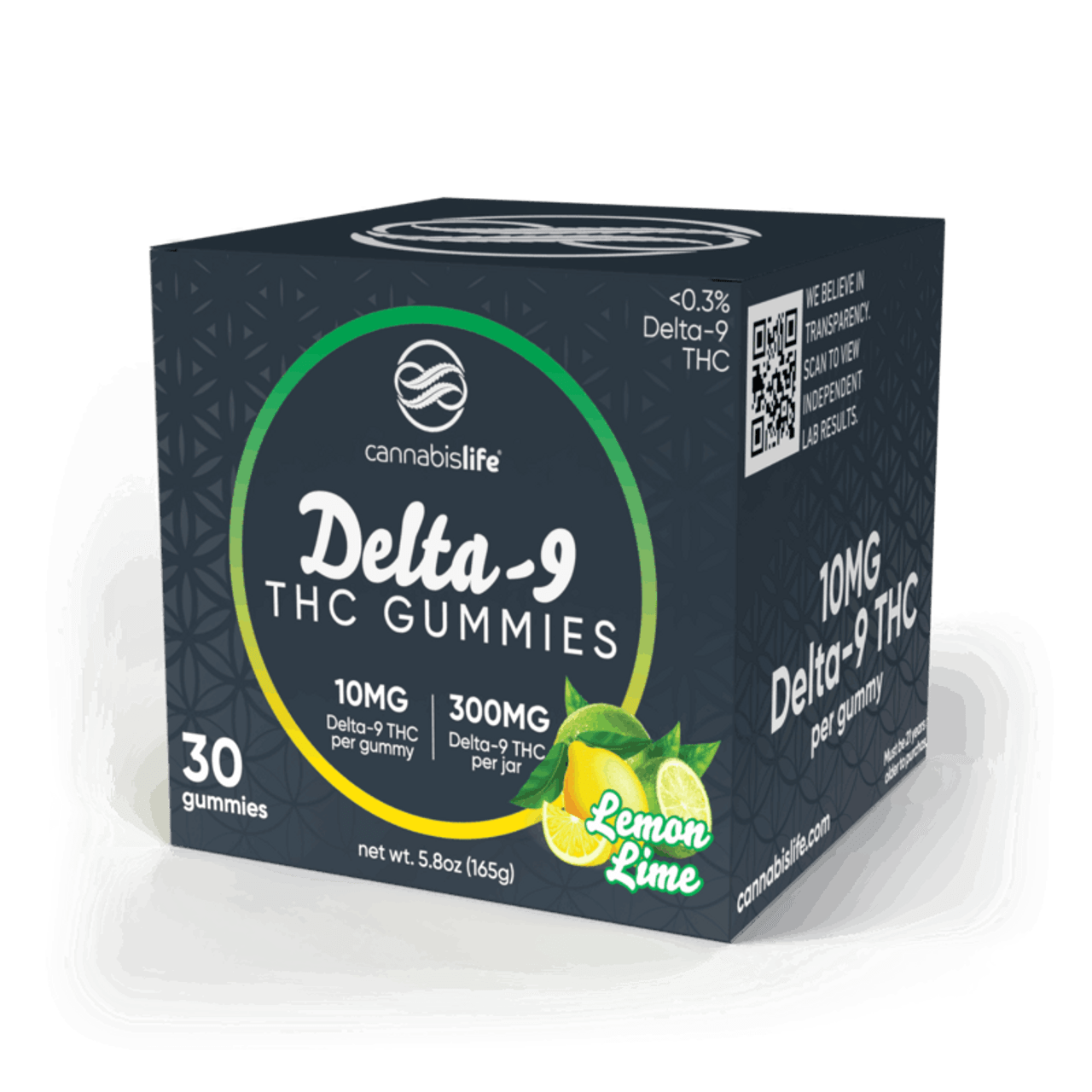 Cannabis Life LEMON LIME DELTA-9 GUMMIES - (30CT) 300MG Best Sales Price - Gummies