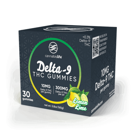 Cannabis Life LEMON LIME DELTA-9 GUMMIES - (30CT) 300MG Best Sales Price - Gummies