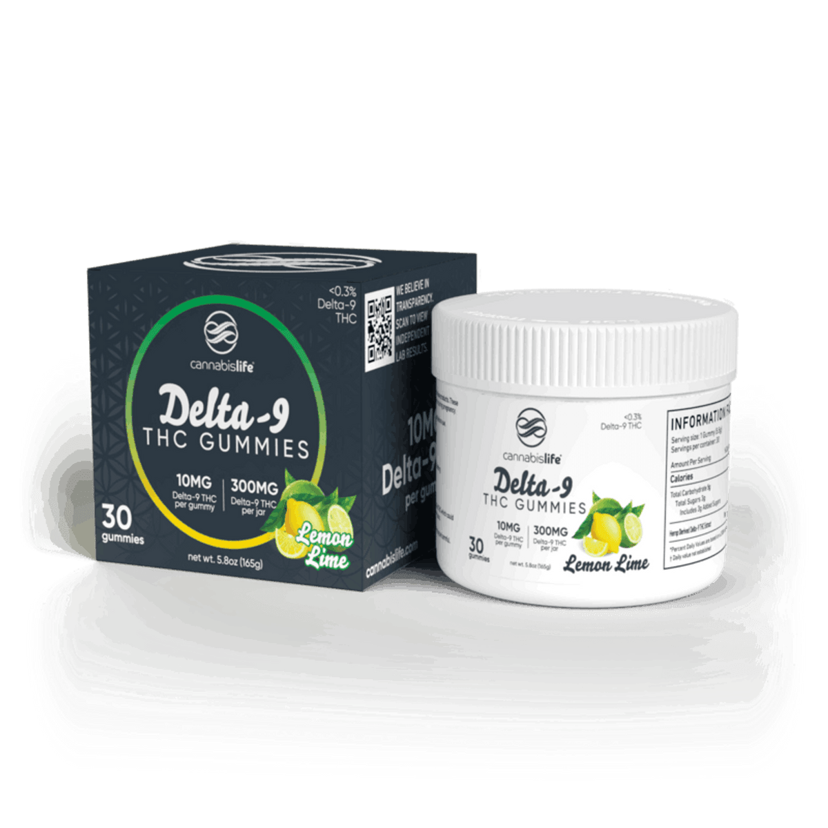 Cannabis Life LEMON LIME DELTA-9 GUMMIES - (30CT) 300MG Best Sales Price - Gummies