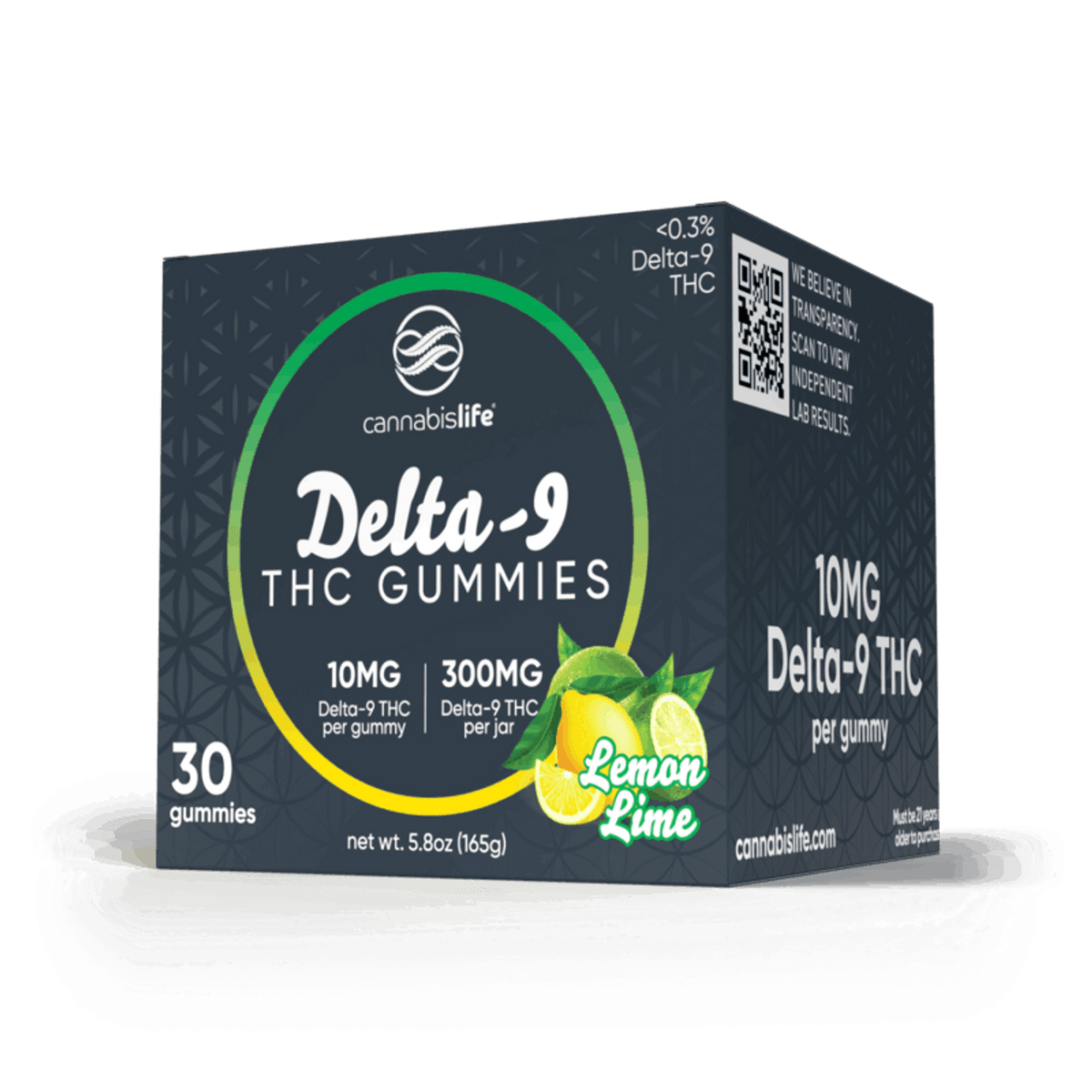 Cannabis Life LEMON LIME DELTA-9 GUMMIES - (30CT) 300MG Best Sales Price - Gummies