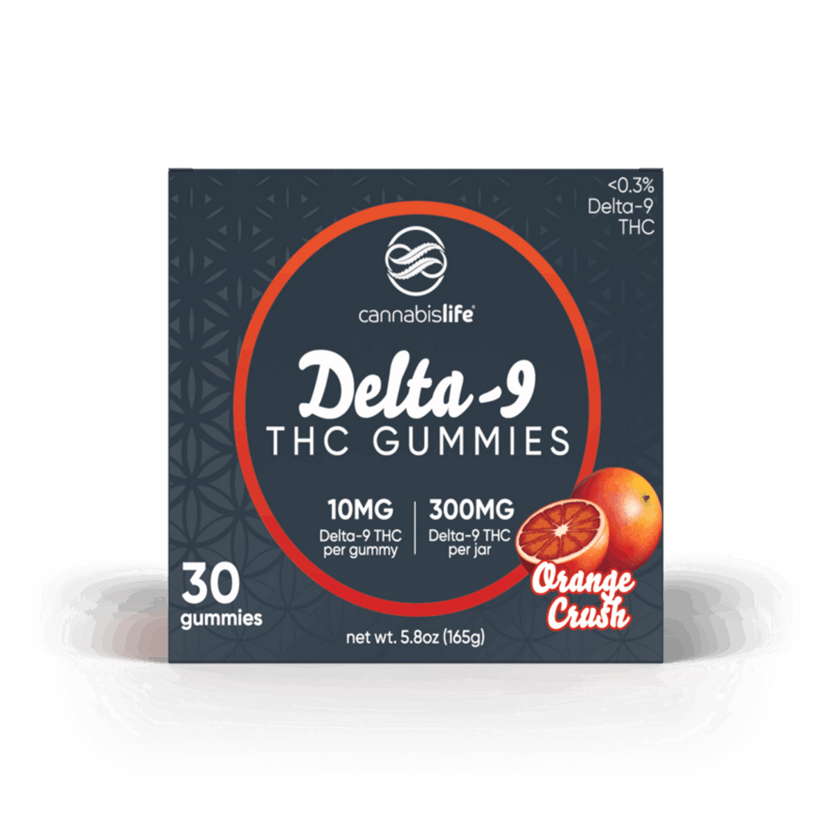 Cannabis Life ORANGE CRUSH DELTA-9 GUMMIES - (30CT) 300MG Best Sales Price - Gummies
