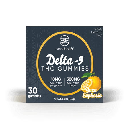 Cannabis Life YUZU EUPHORIA DELTA-9 GUMMIES - (30CT) 300MG Best Sales Price - Gummies