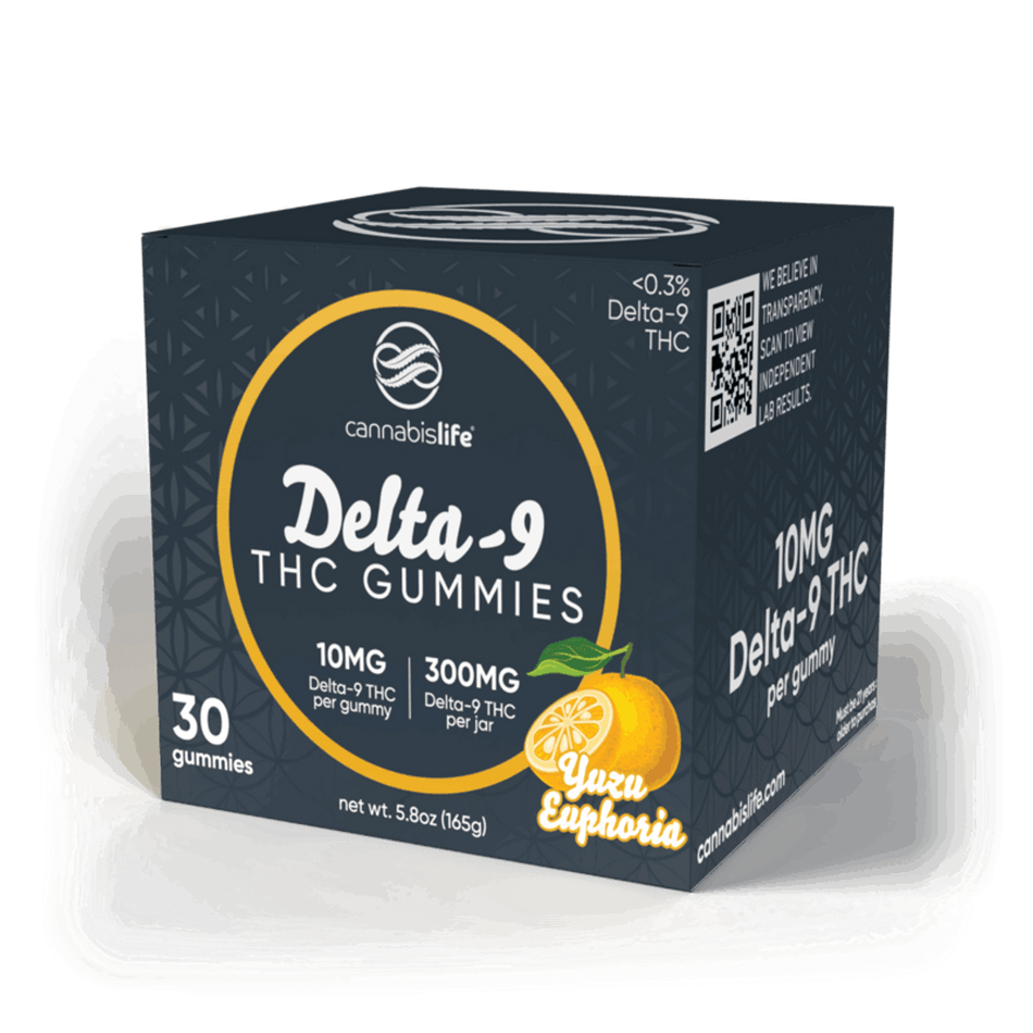 Cannabis Life YUZU EUPHORIA DELTA-9 GUMMIES - (30CT) 300MG Best Sales Price - Gummies