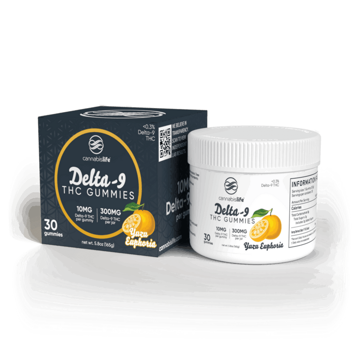 Cannabis Life YUZU EUPHORIA DELTA-9 GUMMIES - (30CT) 300MG Best Sales Price - Gummies