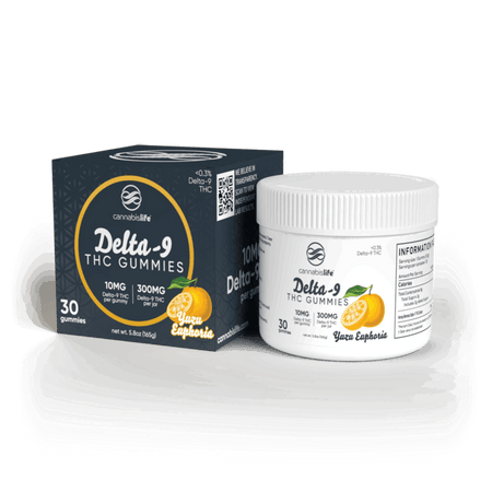 Cannabis Life YUZU EUPHORIA DELTA-9 GUMMIES - (30CT) 300MG Best Sales Price - Gummies