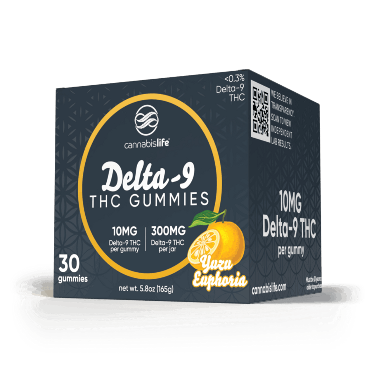 Cannabis Life YUZU EUPHORIA DELTA-9 GUMMIES - (30CT) 300MG Best Sales Price - Gummies