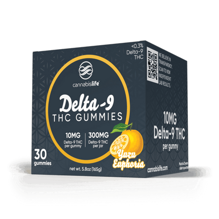 Cannabis Life YUZU EUPHORIA DELTA-9 GUMMIES - (30CT) 300MG Best Sales Price - Gummies