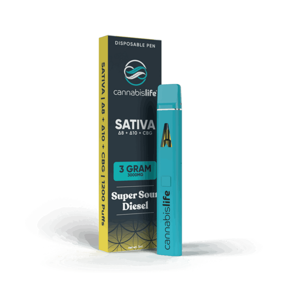 Super Sour Diesel Sativa Delta 8 Disposable Vape Pen 3ml