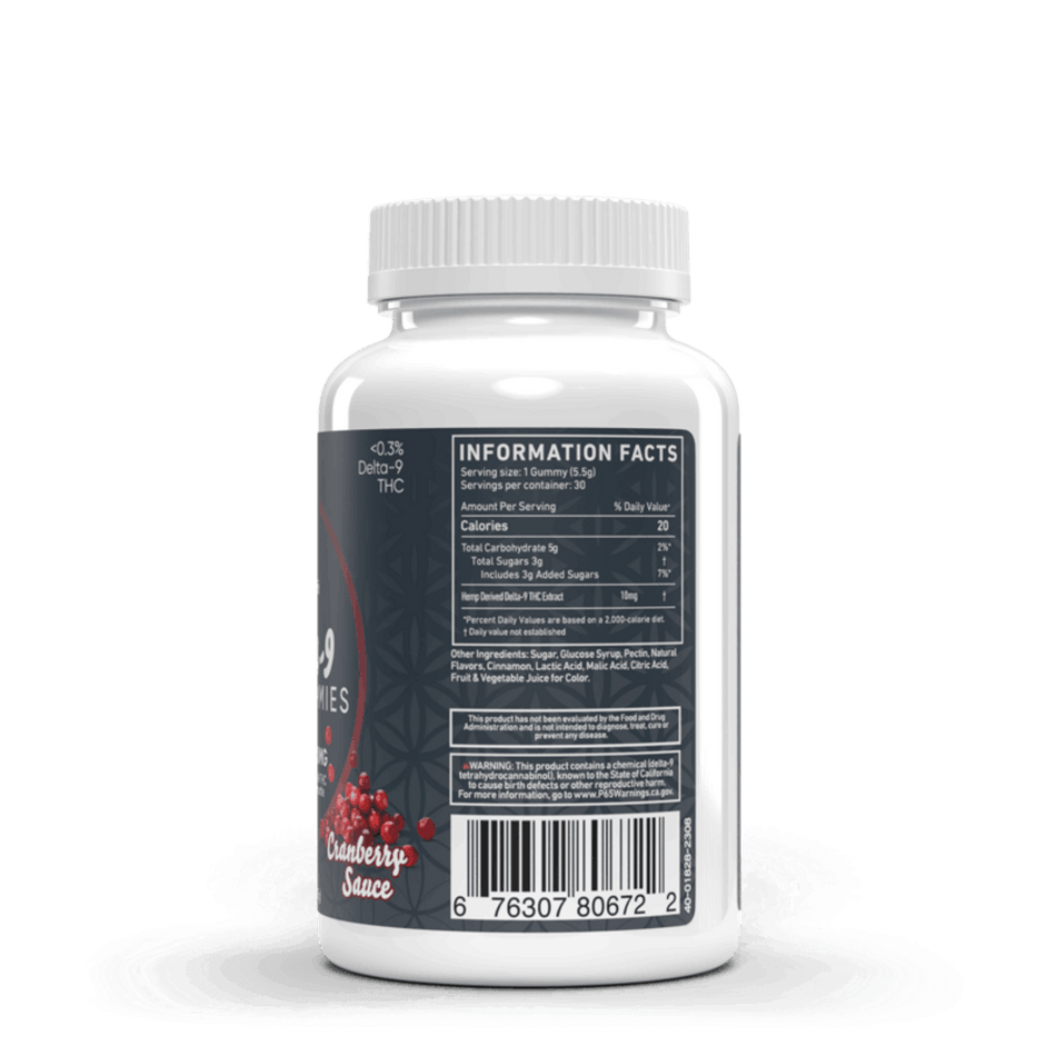 Cranberry Sauce Delta 9 Gummies 30ct 300mg