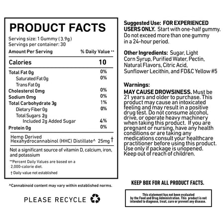 Cannabis Life Pineapple Punch HHC Gummies - (30ct) 750mg Best Sales Price - Gummies