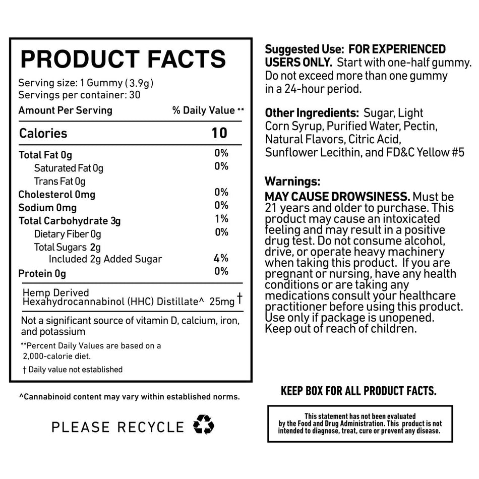 Cannabis Life Pineapple Punch HHC Gummies - (30ct) 750mg Best Sales Price - Gummies