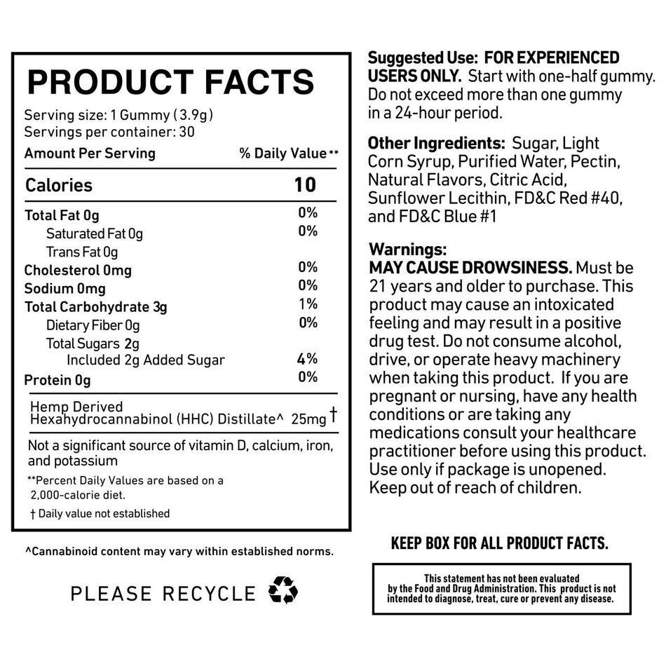 Cannabis Life Watermelon Splash HHC Gummies - (30ct) 750mg Best Sales Price - Gummies