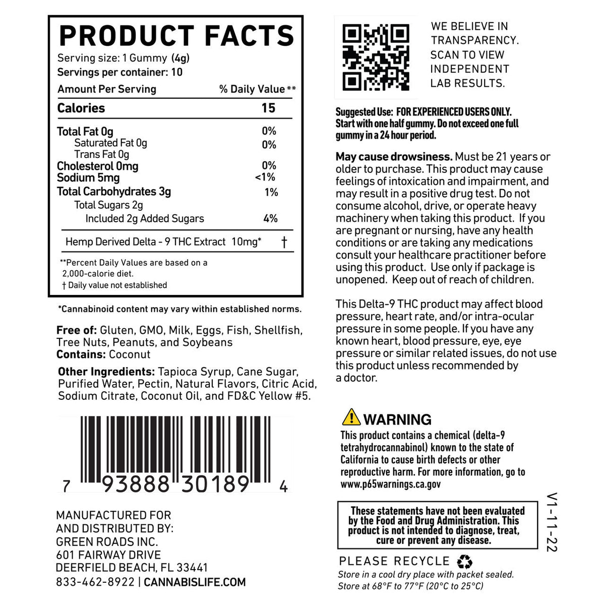 Cannabis Life STRAWNANA DELTA-9 GUMMIES - (10CT) 50MG Best Sales Price - Gummies