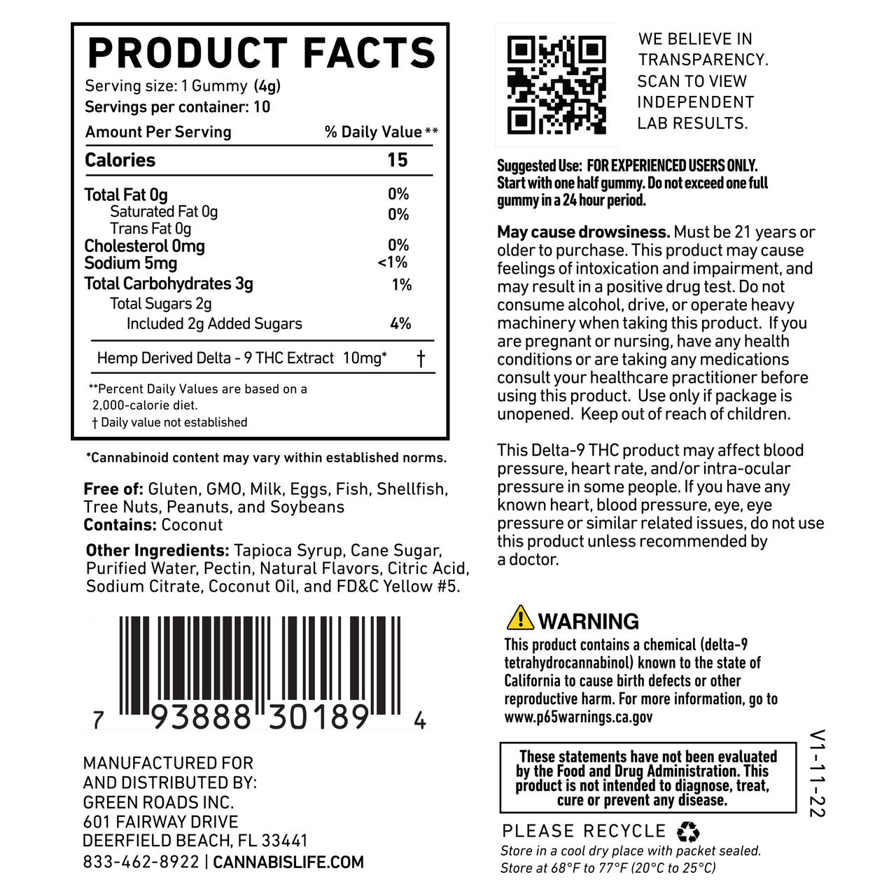 Cannabis Life STRAWNANA DELTA-9 GUMMIES - (10CT) 50MG Best Sales Price - Gummies