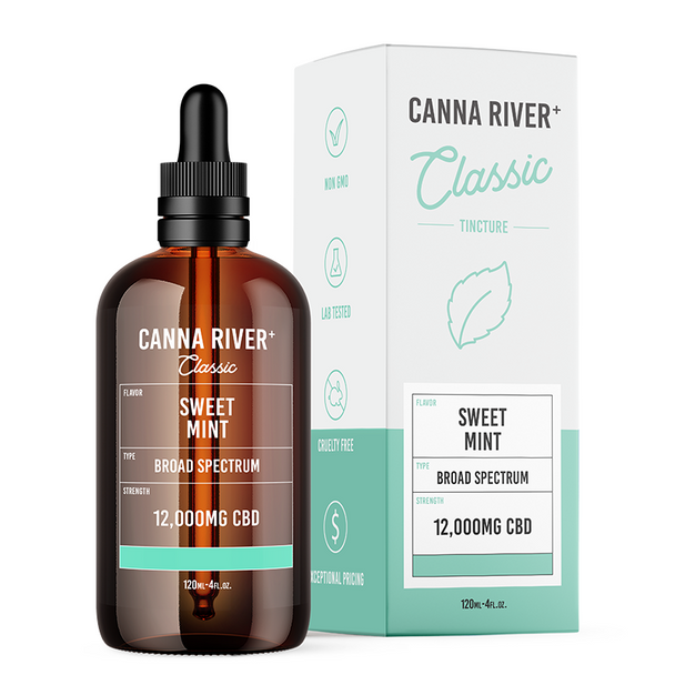 Canna River CBD Oil - Classic Broad Spectrum Tincture Sweet Mint Best Price