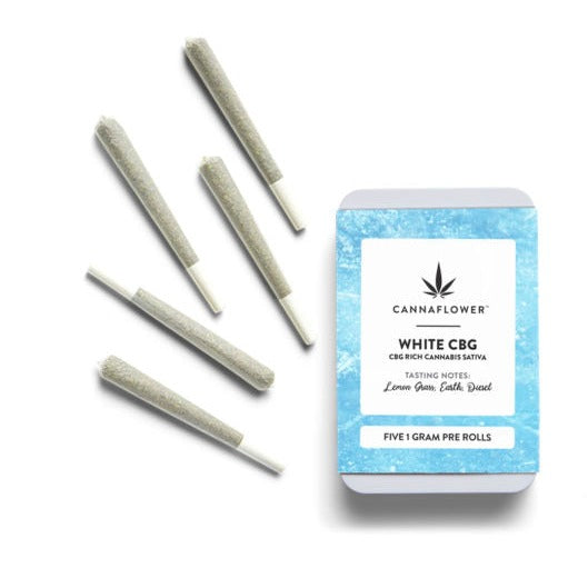 Cannaflower White CBG Pre-roll 5 pack Best Sales Price - Pre-Rolls