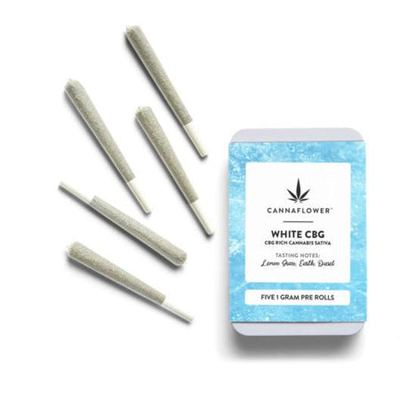 Cannaflower White CBG Pre-roll 5 pack Best Sales Price - Pre-Rolls