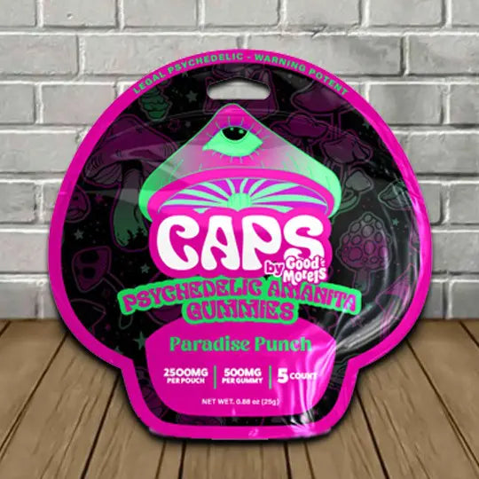 Caps Psychedelic Amanita Gummies By Good Morels Best Sales Price - Gummies