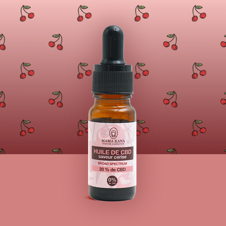 MAMA KANA CBD Huile 20% de CBD Broad Spectrum - Cerise 🍒
