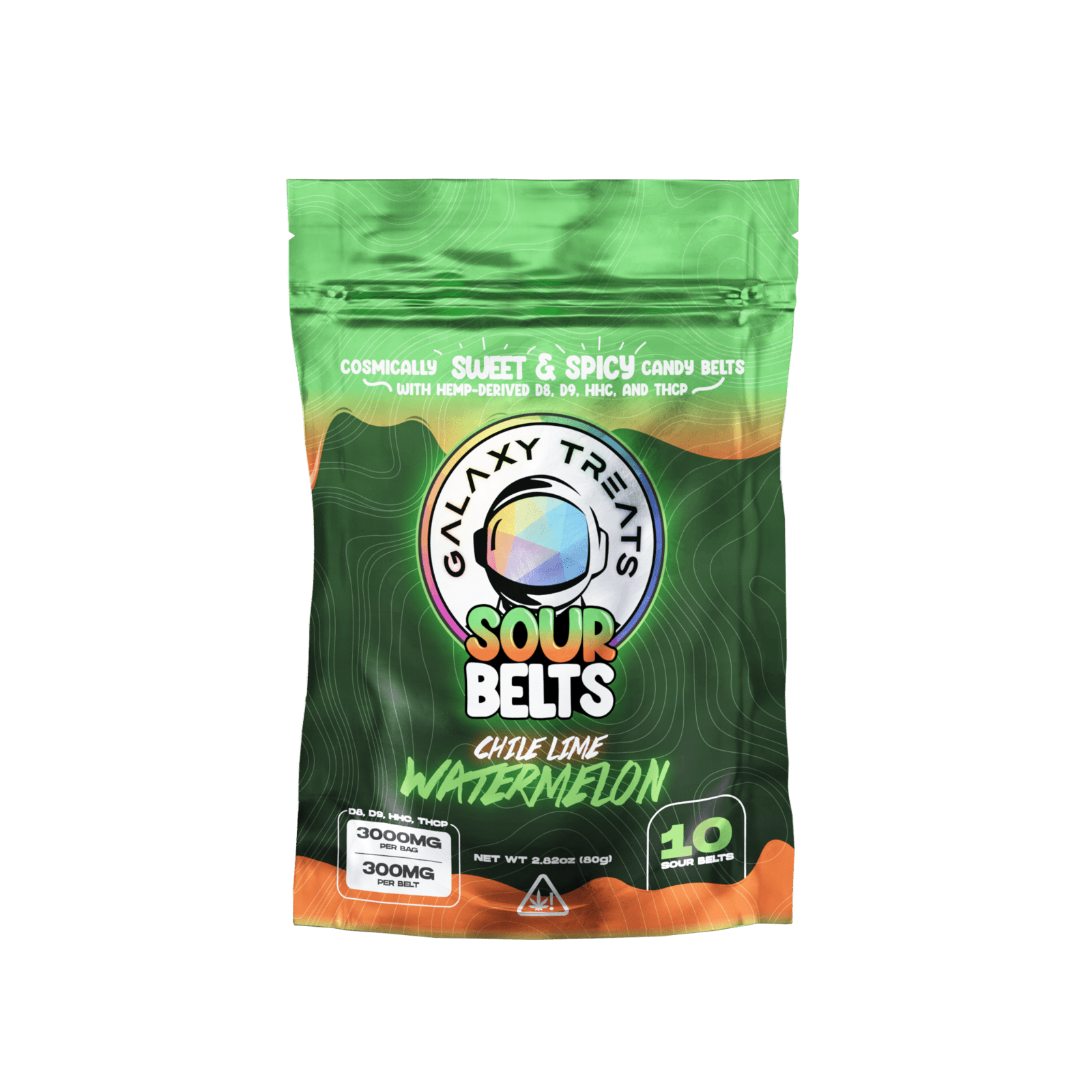 Galaxy Treats Chile Lime Watermelon 3000mg D8 D9 HHC THCP Sour Belts (10-CT) Best Sales Price - Gummies