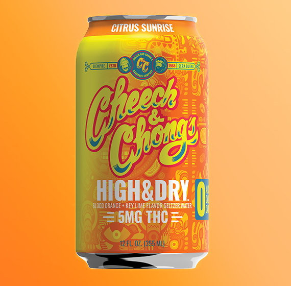 Cheech & Chong’s Citrus Sunrise High & Dry Thc Infused Seltzer Water (6 packs)