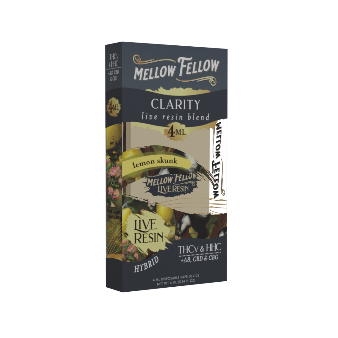 Mellow Fellow Clarity Blend 4ml Live Resin Disposable Vape Lemon Skunk Best Sales Price - Vape Pens