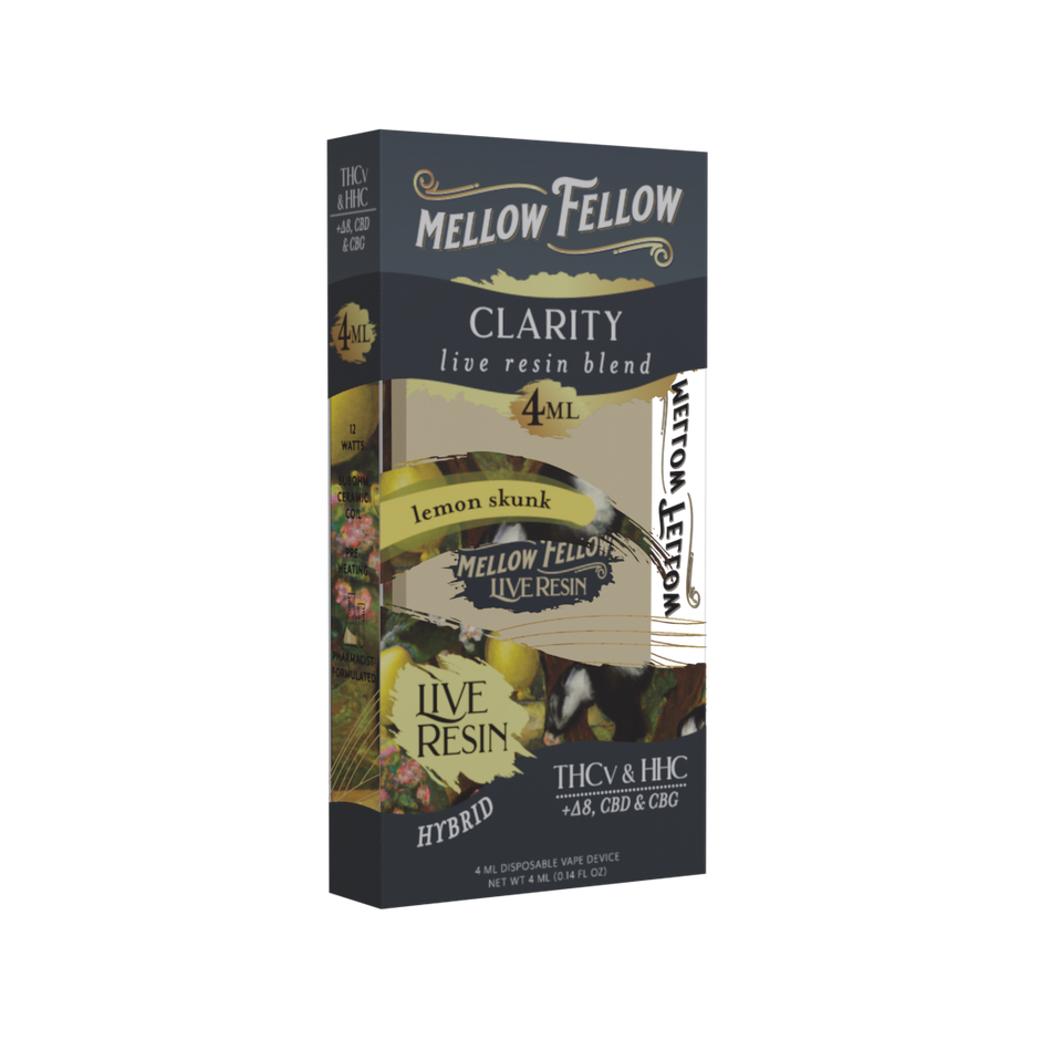 Mellow Fellow Clarity Blend 4ml Live Resin Disposable Vape Lemon Skunk Best Sales Price - Vape Pens