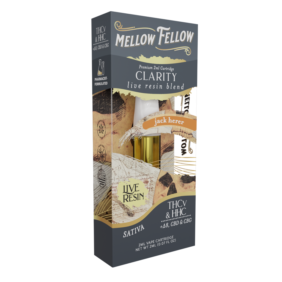 Mellow Fellow Clarity Blend 2ml Live Resin Vape Cartridge Jack Herer Best Sales Price - Vape Cartridges