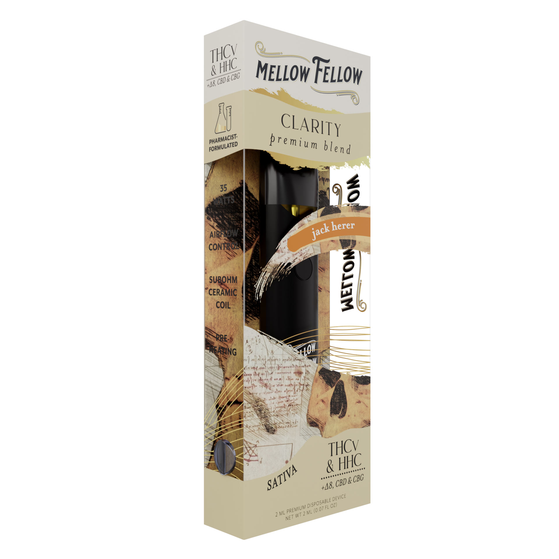 Mellow Fellow Clarity Blend 2ml Disposable Vape Jack Herer Best Sales Price - Vape Pens