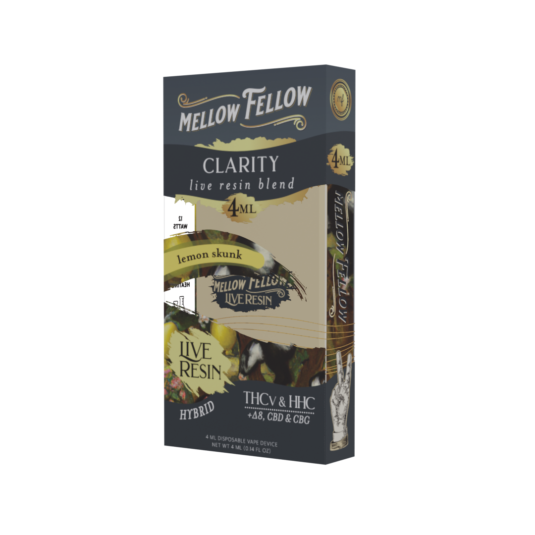 Mellow Fellow Clarity Blend 4ml Live Resin Disposable Vape Lemon Skunk Best Sales Price - Vape Pens