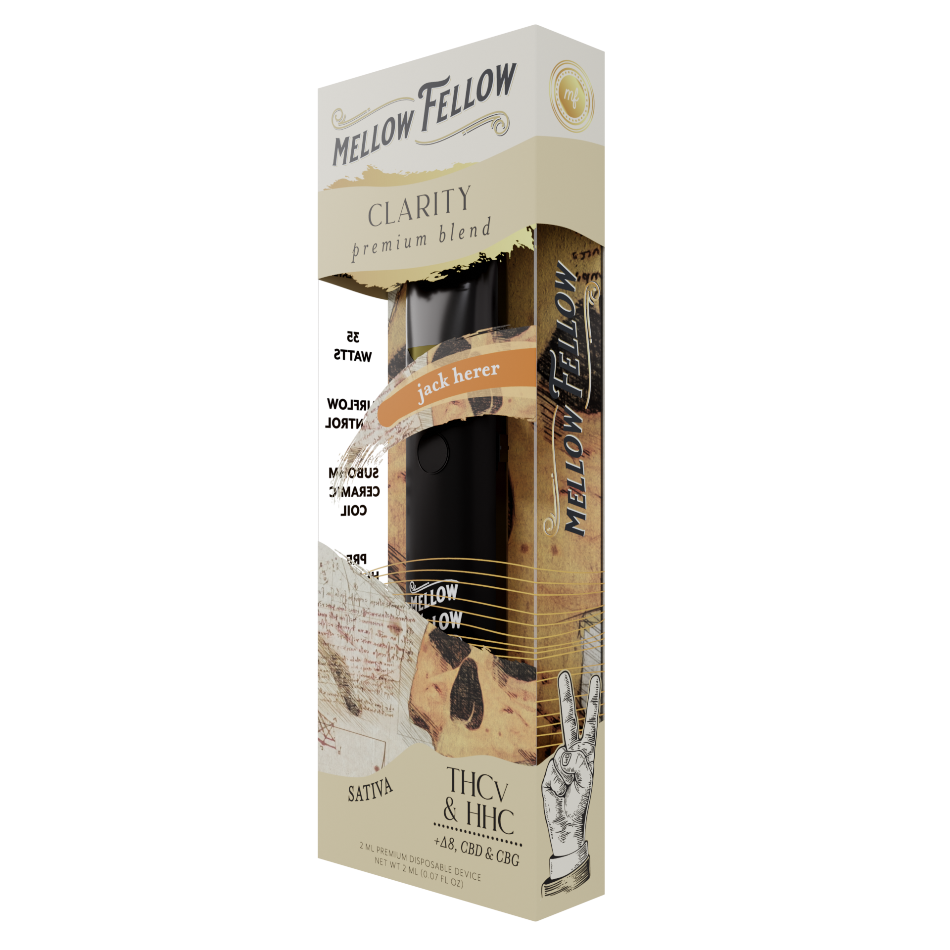 Mellow Fellow Clarity Blend 2ml Disposable Vape Jack Herer Best Sales Price - Vape Pens