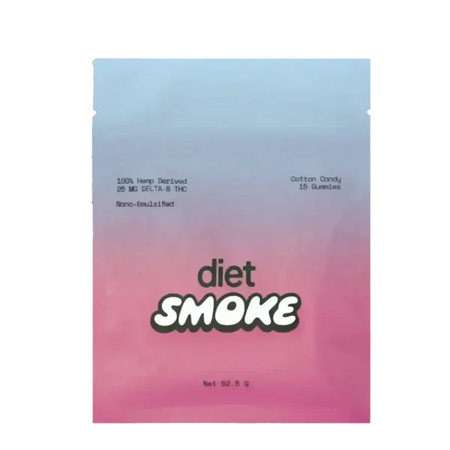 Diet Smoke Cotton Candy Gummies DELTA-8 THC Best Sales Price - Gummies