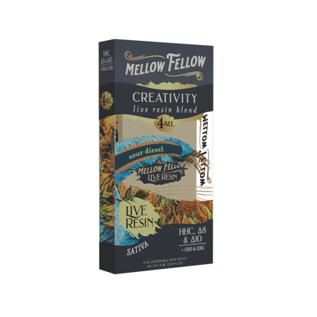 Mellow Fellow Creativity Blend 4ml Live Resin Disposable Vape Sour Diesel Best Sales Price - Vape Pens