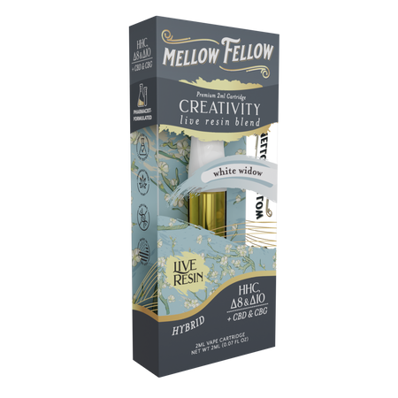 Mellow Fellow Creativity Blend 2ml Live Resin Vape Cartridge White Widow Best Sales Price - Vape Cartridges