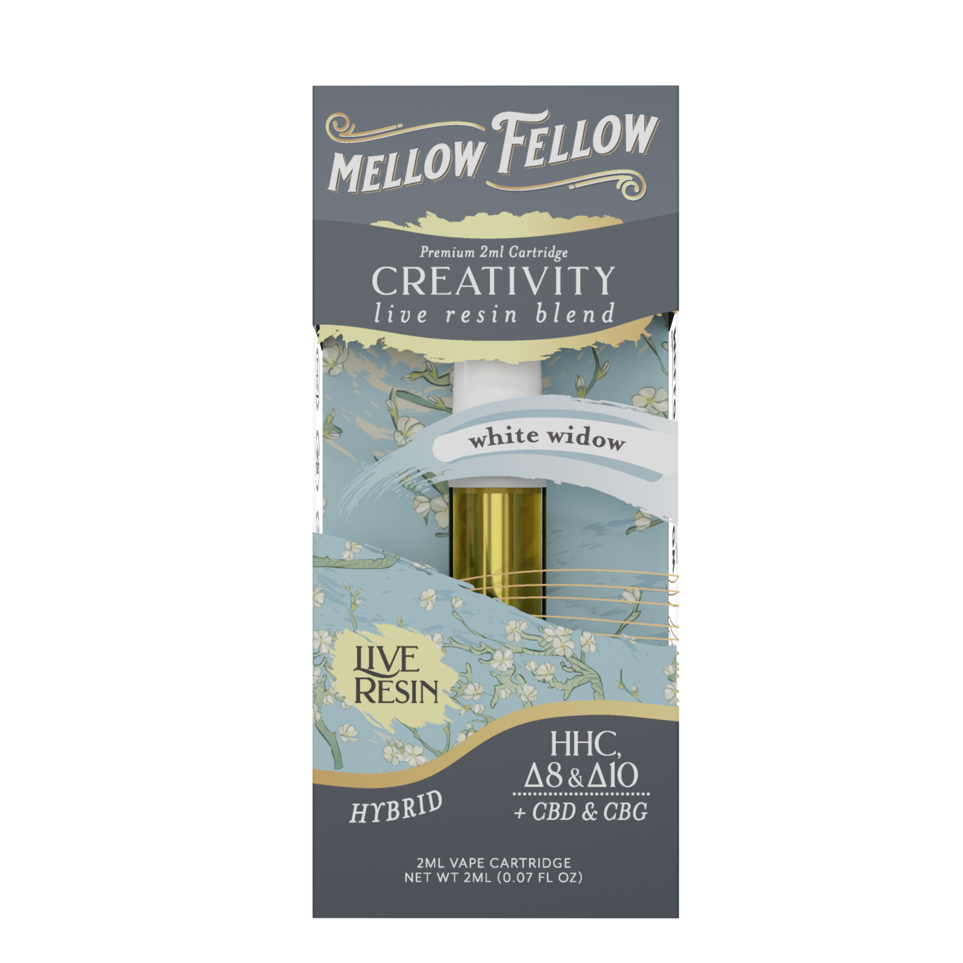 Mellow Fellow Creativity Blend 2ml Live Resin Vape Cartridge White Widow Best Sales Price - Vape Cartridges