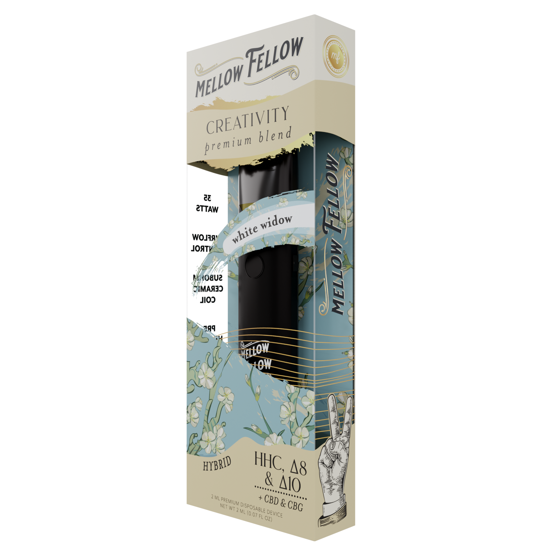 Mellow Fellow Creativity Blend 2ml Disposable Vape White Widow Best Sales Price - Vape Pens