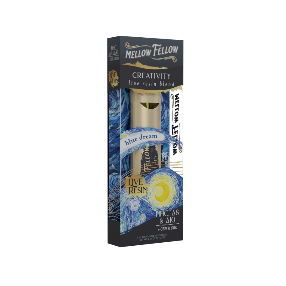 Mellow Fellow Creativity Blend 2ml Live Resin Disposable Vape Blue Dream Best Sales Price - Vape Pens