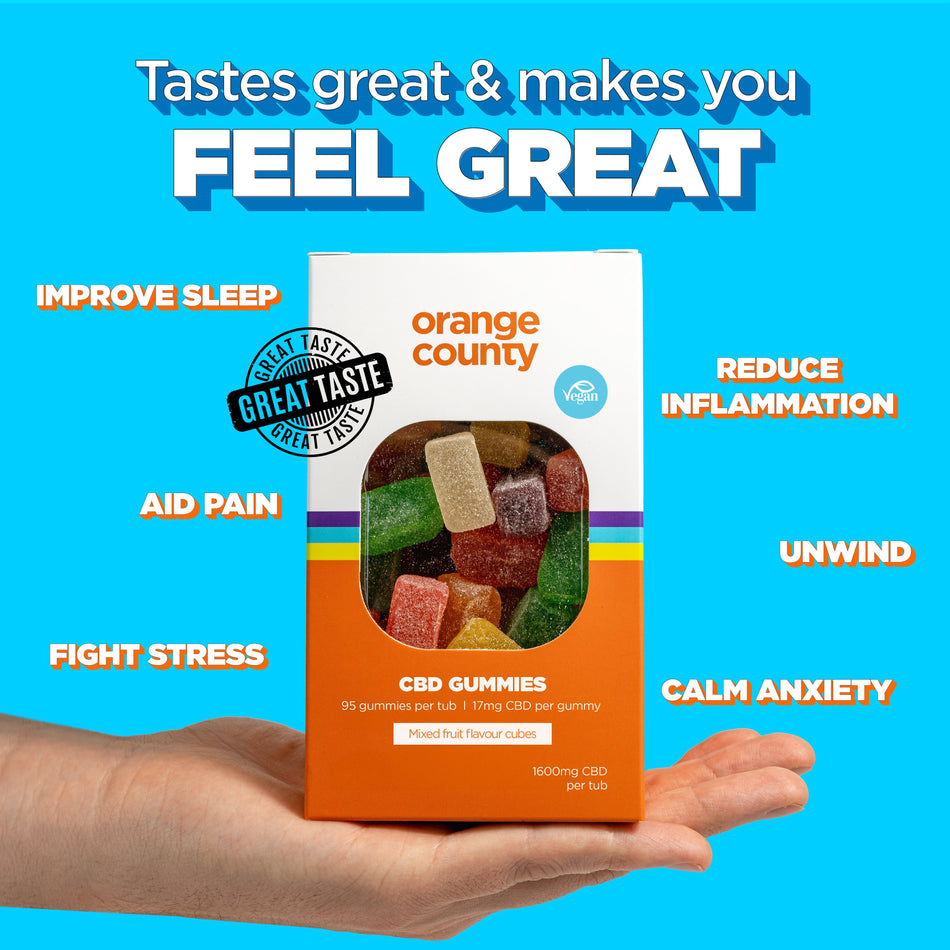 CBD Gummy Cubes (Large Tub)