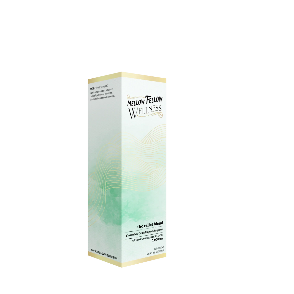 Wellness Roll On Gel - Relief Blend - Cucumber, Cantaloupe and Bergamot - 5000mg Best Sales Price - Topicals