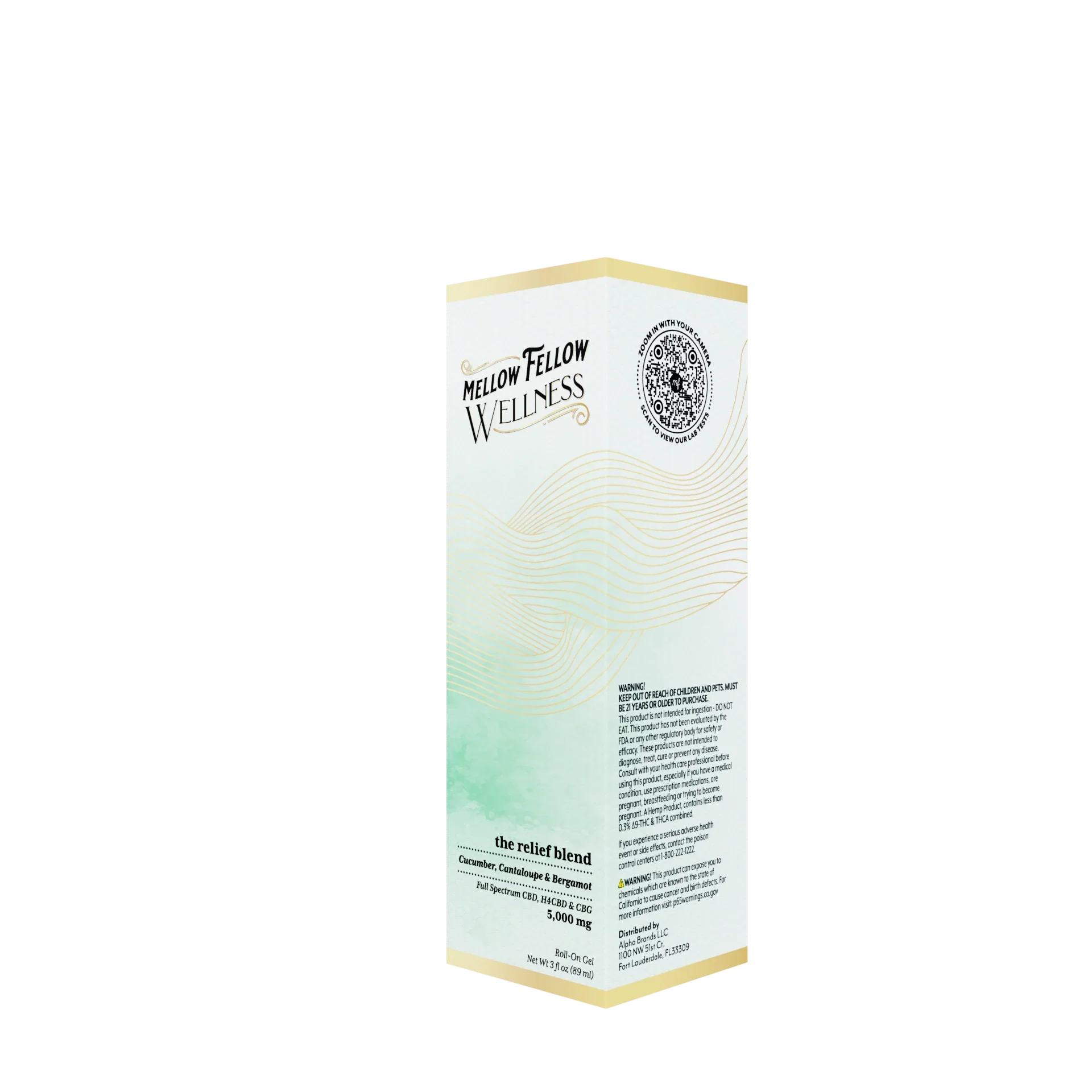 Wellness Roll On Gel - Relief Blend - Cucumber, Cantaloupe and Bergamot - 5000mg Best Sales Price - Topicals