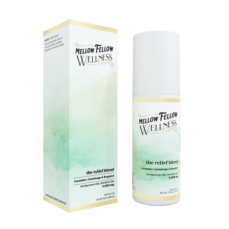 Wellness Roll On Gel - Relief Blend - Cucumber, Cantaloupe and Bergamot - 5000mg Best Sales Price - Topicals