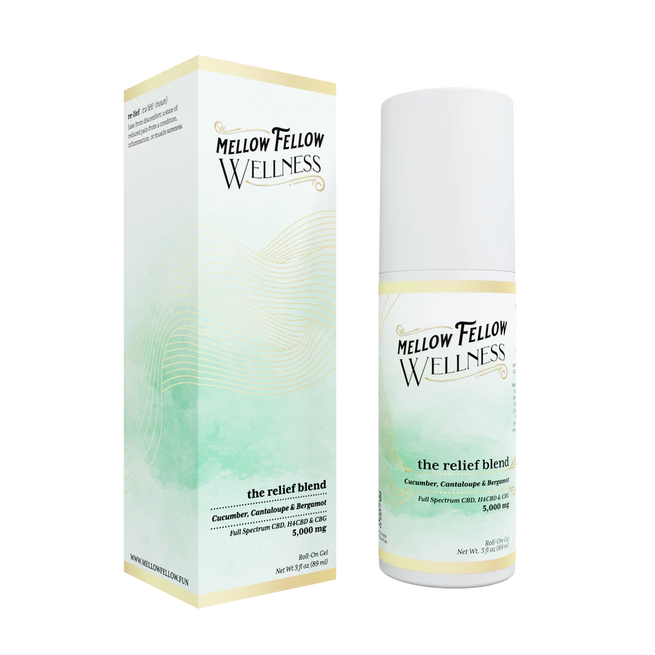 Wellness Roll On Gel - Relief Blend - Cucumber, Cantaloupe and Bergamot - 5000mg Best Sales Price - Topicals
