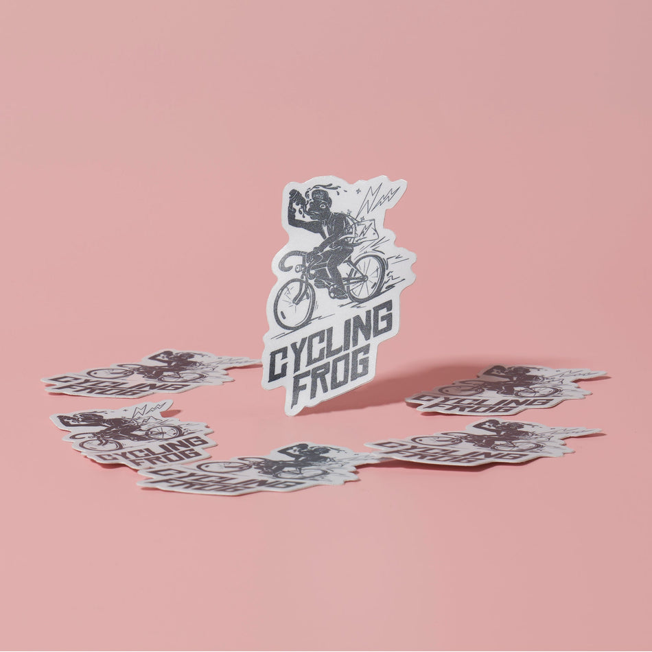 Cycling Frog Psycho Cyclist Sticker (single)