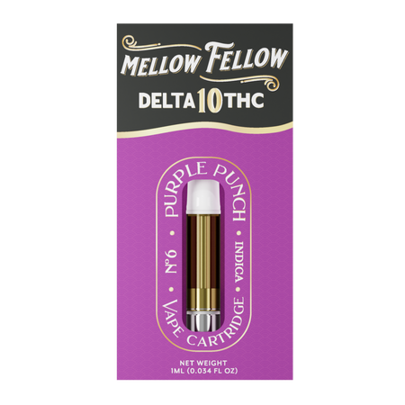 Mellow Fellow Delta 10 1ml Vape Cartridge Purple Punch Best Sales Price - Vape Cartridges