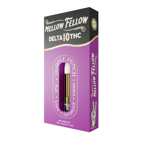 Mellow Fellow Delta 10 1ml Vape Cartridge Purple Punch Best Sales Price - Vape Cartridges
