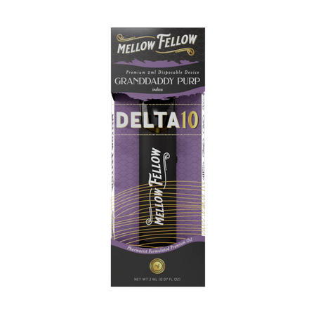 Mellow Fellow Delta 10 Premium 2ml Disposable Vape Granddaddy Purp Best Sales Price - Vape Pens