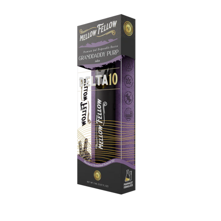 Mellow Fellow Delta 10 Premium 2ml Disposable Vape Granddaddy Purp Best Sales Price - Vape Pens
