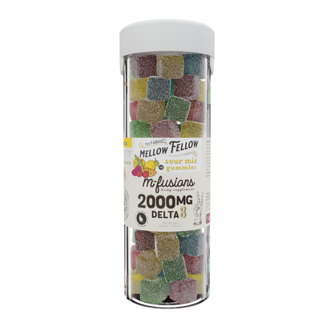 Mellow Fellow M-Fusions Delta 8 THC Sour Mix Gummies 40ct- 50mg Delta 8 per gummy Best Sales Price - Gummies